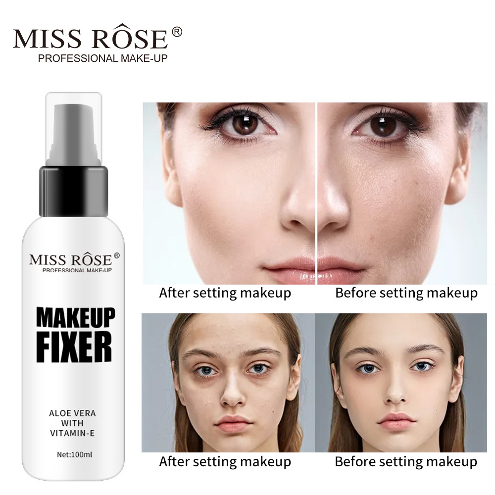 MISS ROSE moisturizing, moisturizing, lasting makeup, make-up water, 100ml, frosted bottle, clear makeup spray.