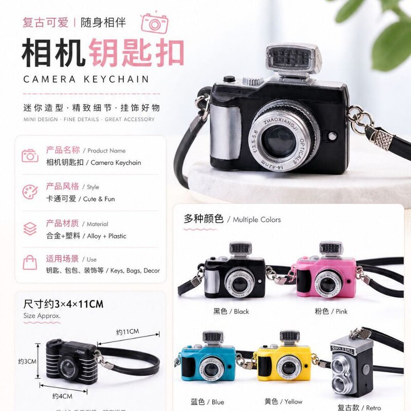 1688 Doll Smiling Face Ribbon Light-Up Sound Camera Pendant Toy Realistic Mini Camera Plush Doll 1688 Doll Smiling Face Ribbon Light-Up Sound Camera Pendant Toy Realistic Mini Camera Plush Doll