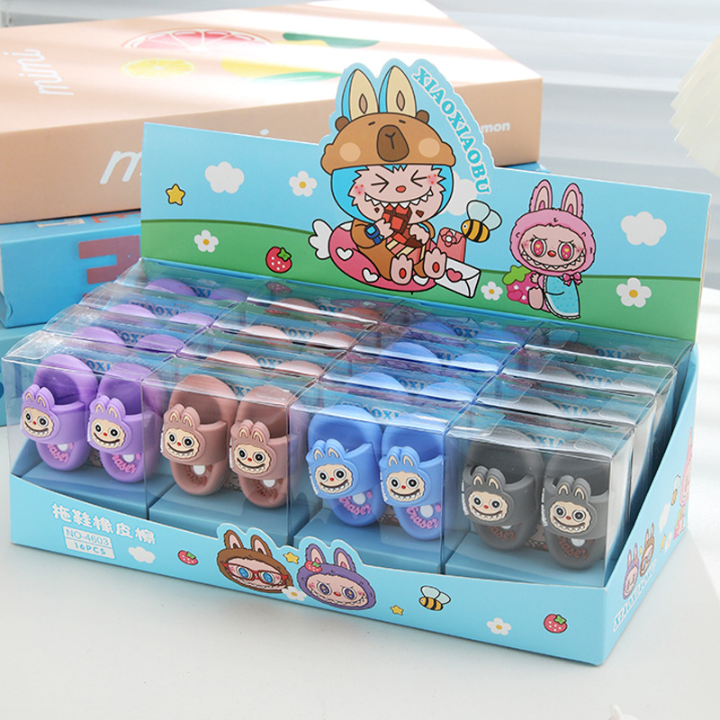 Tela creativa zapatillas de tela borradora lápiz borradora divertida estudiantes aprendiendo papelería suministros