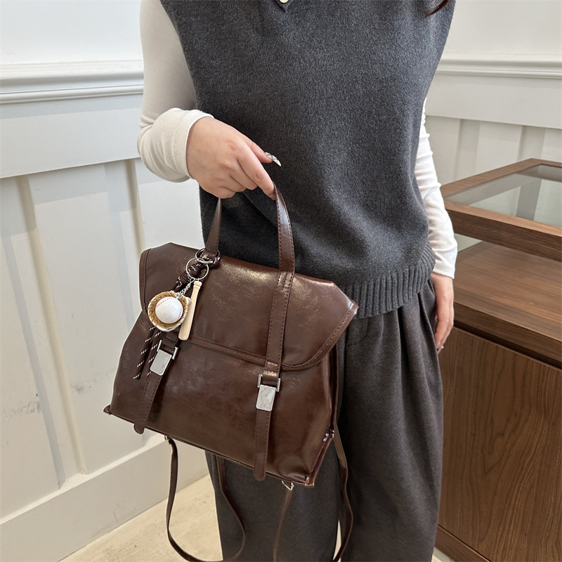 Bolso retro de gran capacidad para mujeres 2024 nuevo estilo universal de hombro mochila de viaje tote mochila de hombro multifuncional