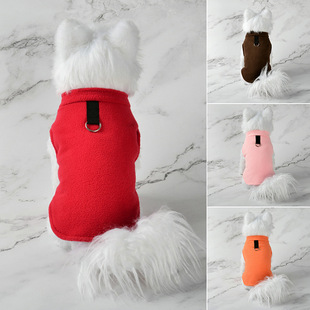 Pet clothes autumn and winter warm polar fleece tractable dog vest teddy than bear cat clothes factory wholesale