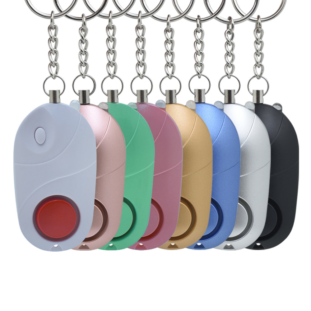 Alarma Personal con Llavero de Jalón y Antipérdida 130-135 dB Con Luz LED para Mochila