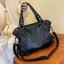 women bags跨境2026新款复古托特包大容量女通勤百搭女士单肩包