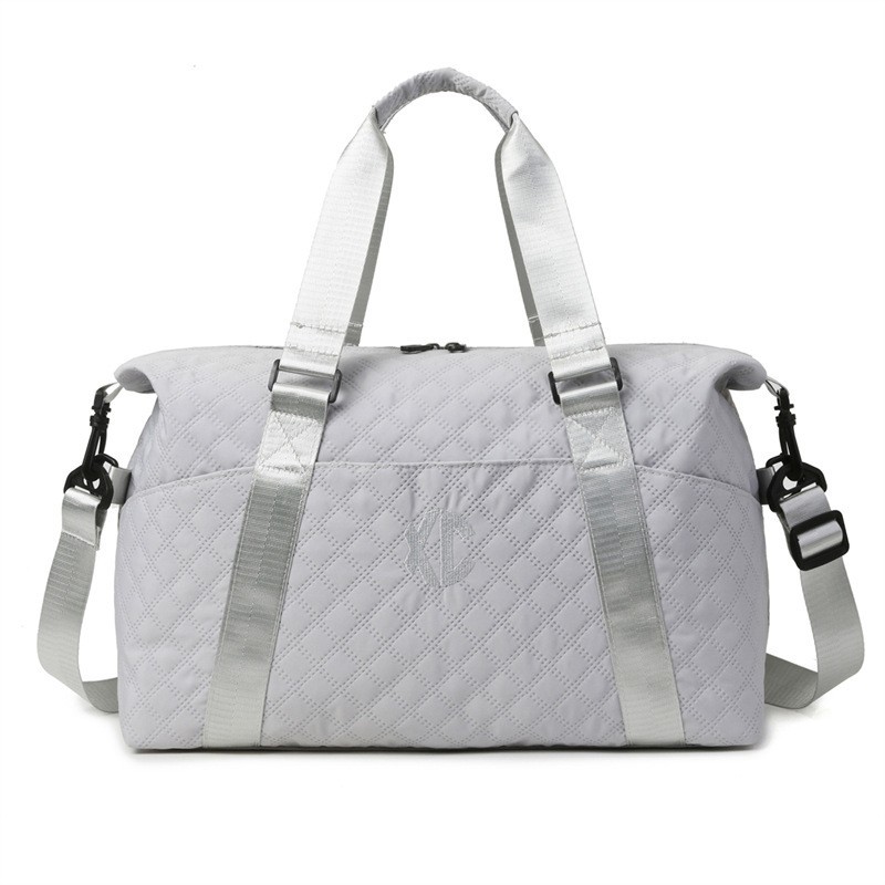 Fábrica al por mayor 2024 nuevo Oxford tela bolsa de viaje rombo moda color sólido gran capacidad húmeda y seca separación bolsa de embarque