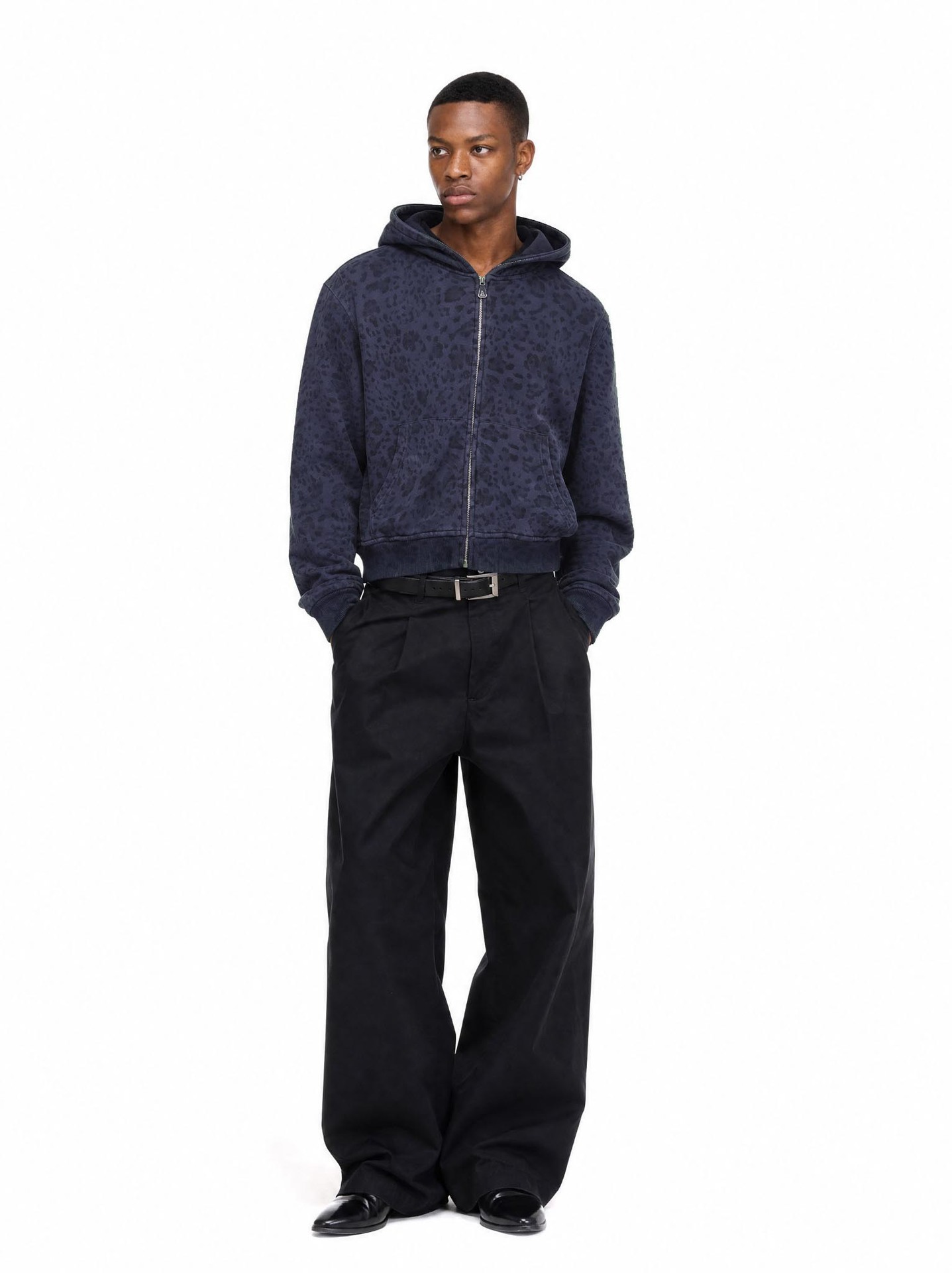 MADEEXTREME Leopard Camo Zip-Up Hoodie