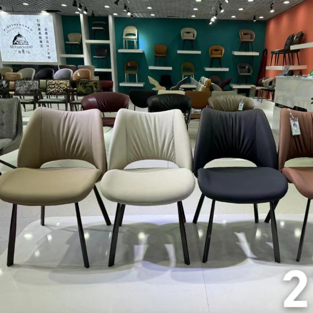 2 Lights Modern Simple Dining Chair Home Living Room Dining Table and Chair