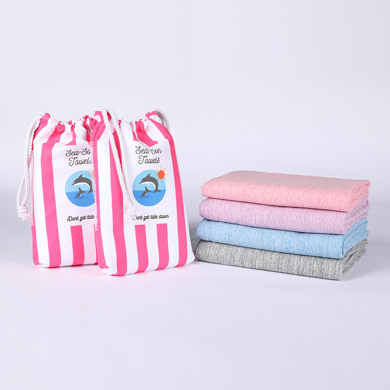 Toalla de Playa de Secado Rápido para Adultos, Efecto Gris Cáñamo, Absorbente, Portátil, de Microfibra para Hombre y Mujer