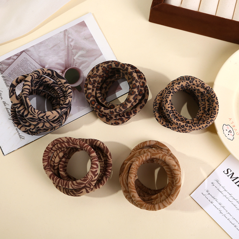 Nuevos adornos para el cabello de alta elasticidad sin conexiones correa estriada cola de caballo cuerda de cabello gruesa anillo de cabello transfronterizo mayorista