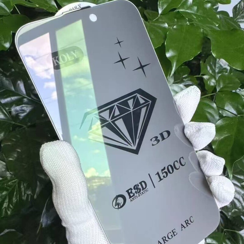 适用iPhone17promax3D无边防尘网钢化膜苹果16透明高铝电镀防窥膜|undefined