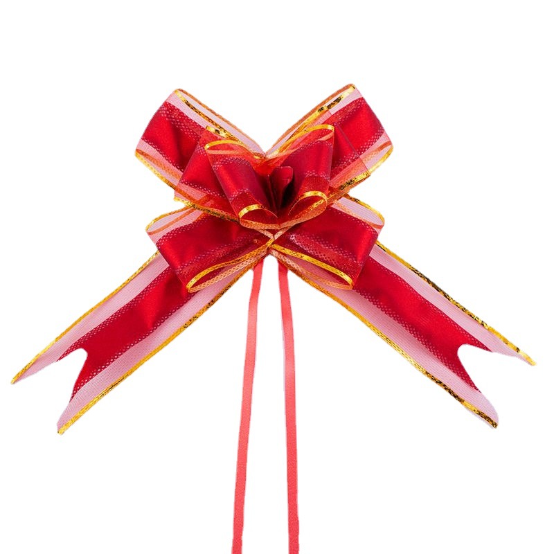 Nuevo grande 50 brillo nieve hilo arco mano-Tirado flor boda coche decoración Navidad fiesta decoración cinta