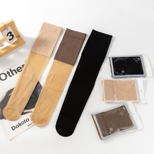 Sheer stockings for women, thin summer AC socks, warm leg cold protection knee socks, thin anti-snagging knee-high thigh socks