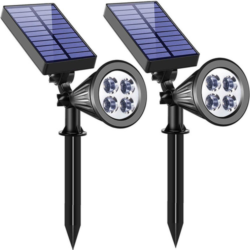 Solar Spotlight Outdoor Courtyard Lawn Lamp Garden Multicolored Lighting Wall Lamp Park Ground Insert Landscape Spot Light 