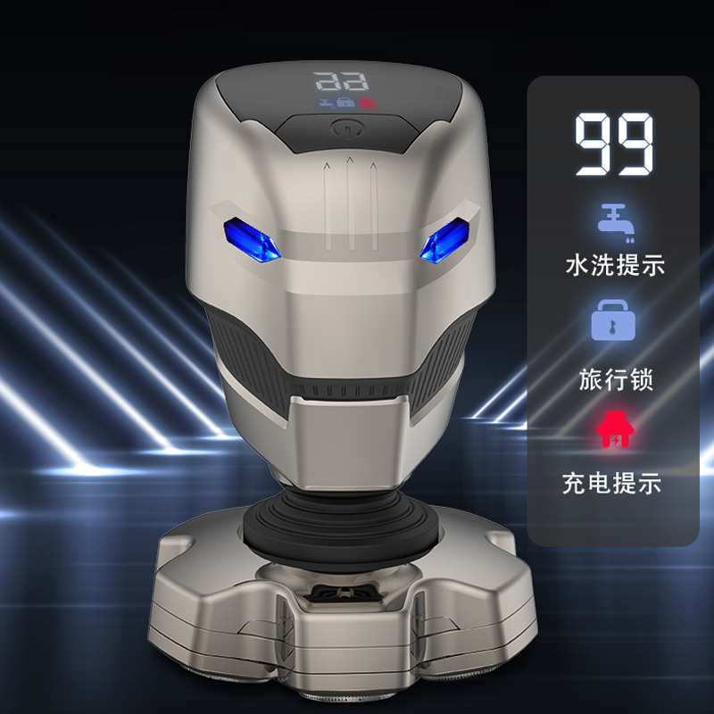 Multifuncional máquina de afeitar eléctrica de los hombres de succión magnética cuchillo cabeza de afeitar barba cuchillo de afeitar cabeza calva máquina cortadora de pelo