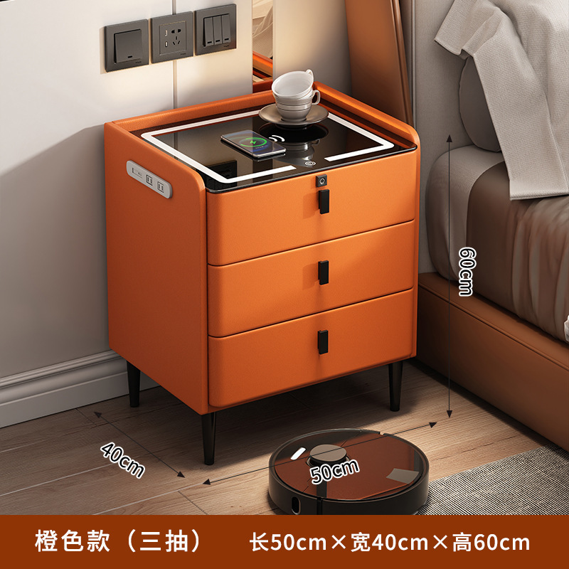 주황색 3-드로우 벨트 램프 + 무선 충전 + 플러그 인 USB