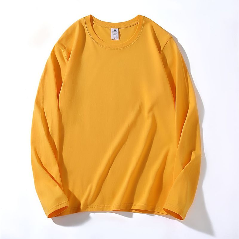 230g長袖Tシャツ メンズ 無地 丸首 ゆったり ベースレイヤー カルチャーシャツ インナー 作業服 カスタムプリントロゴ入り|undefined