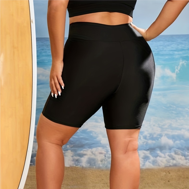 Pantalones de baño negros de talla grande para mujer Pantalones de baño europeos y americanos gordos mm tallas grandes Pantalones de baño transfronterizos de comercio exterior Pantalones de baño al por mayor