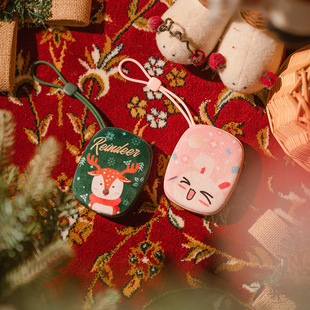 Style Pie Goose down Hand Warmer Power Bank Dual-Purpose Two-In-One USB Baby Warmer Christmas Reindeer Electric Warmer