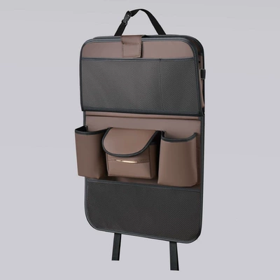 Chair back anti-kick pad – Back Hanging Bag Anti-Kick Pad - long-style-with-dining-table-brown-color-extra-large-size-64x45