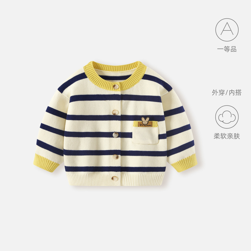 婴儿外套秋装男童毛衣宝宝针织开衫儿童男宝秋季外出衣服毛线上衣|undefined