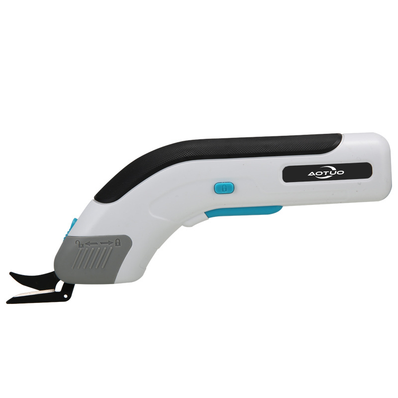 Tijeras eléctricas grises (tijeras de un solo cuchillo en una caja)