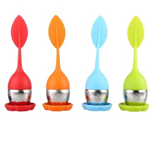 Amazon Hot Sale Wholesale 304 Creative Silicone Stainless Steel Tea Bag Tea Strainer Tea Bag Tea Leak Tea Breaker
