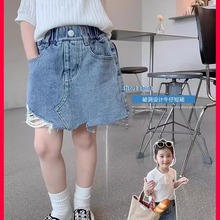 女童牛仔短裤女孩裙裤夏季童装2025新款洋气韩版宽松裤子儿童短裙