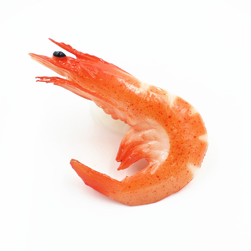 Factory export PVC simulation food toys red and green prawn model ornaments live broadcast display shooting props