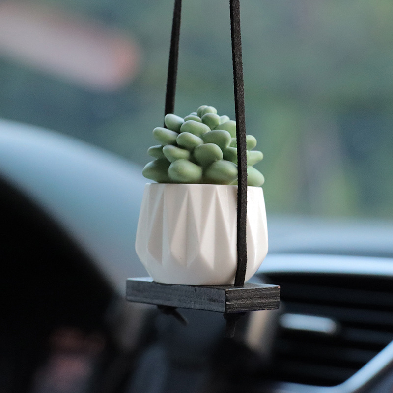 Cactus de resina transfronteriza carnoso colgantes de automóviles colgantes decorativos de espejos retrovisores de automóviles adornos de automóviles simples Oriente Medio