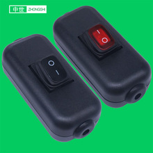 线上防水开关 内联手捏中途线上船型开关 户外IP65 防水防尘防油