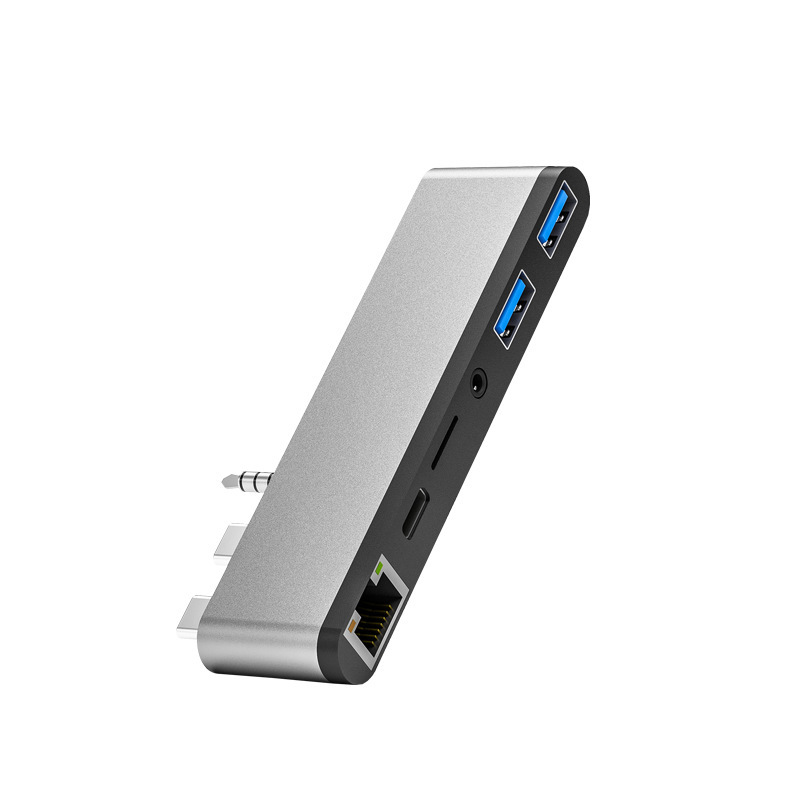 Dual type-c HUB to HDMI reader RJ45 Gigabit docking station for 2021 MacBook pro