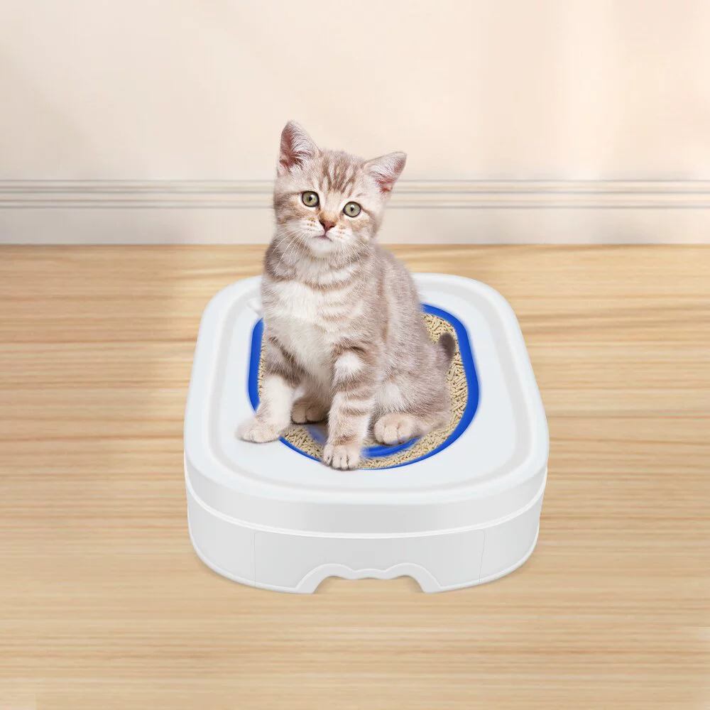 Товары для домашних животных самообслуживание кошачий Туалет дрессировщик кошачий Туалет с фиксированной точкой лоток для кошачьего туалета руководство по дефекации домашнего туалета