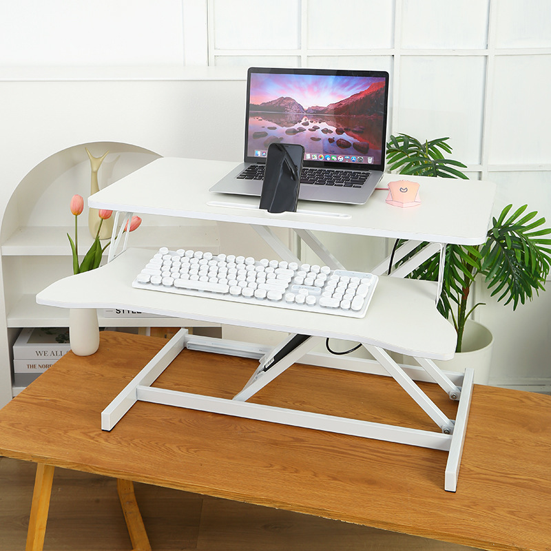 Pneumatic Computer Desk, Adjustable Desk, Office Desk Heightening Bracket, Double-Layer Standing Laptop Desk, Computer Desk Pneumatic Computer Desk, Adjustable Desk, Office Desk Heightening Bracket, Double-Layer Standing Laptop Desk, Computer Desk
