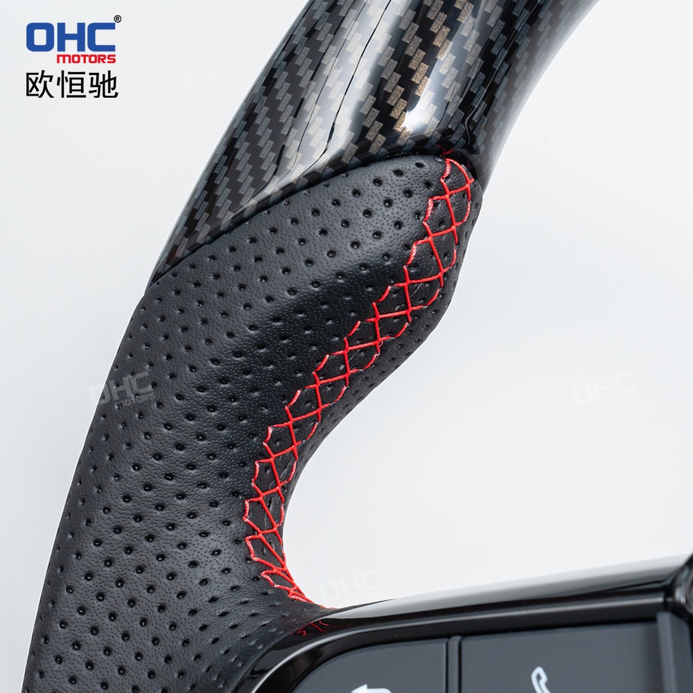 Suitable for 16-21 Models of Toyota Land Cruiser Lc200Lc300 Transfer-Printed Carbon Fiber Pattern Steering Wheel Assembly