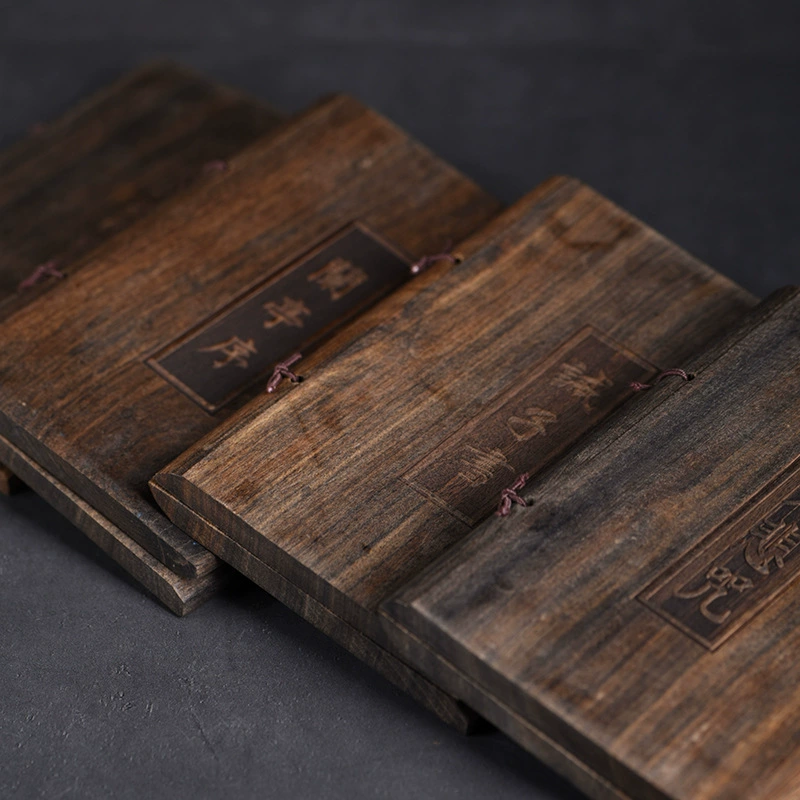 Стиховая книга из ладанной деревни агара, гравированная деревянная обложка, коллекционная резная подвеска, маленькая и большая
