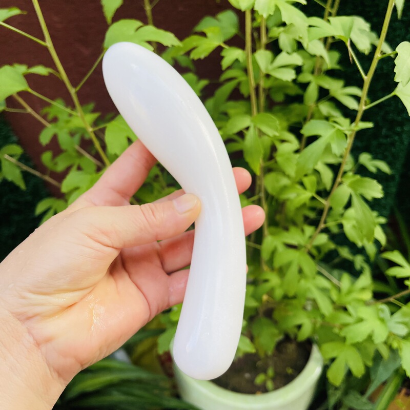 白玉大弯头水晶按摩棒 图 6