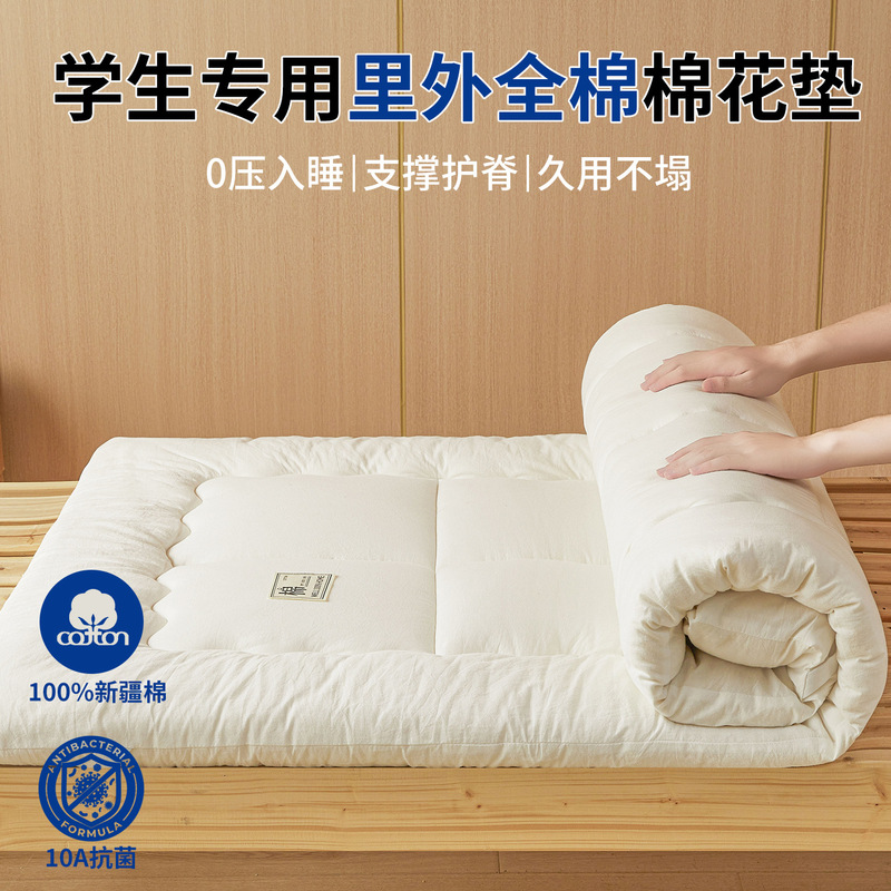 All-Cotton Mattress Pad for Student Dormitory Tatami Mat Bed Pad Floor Sleeping Mat