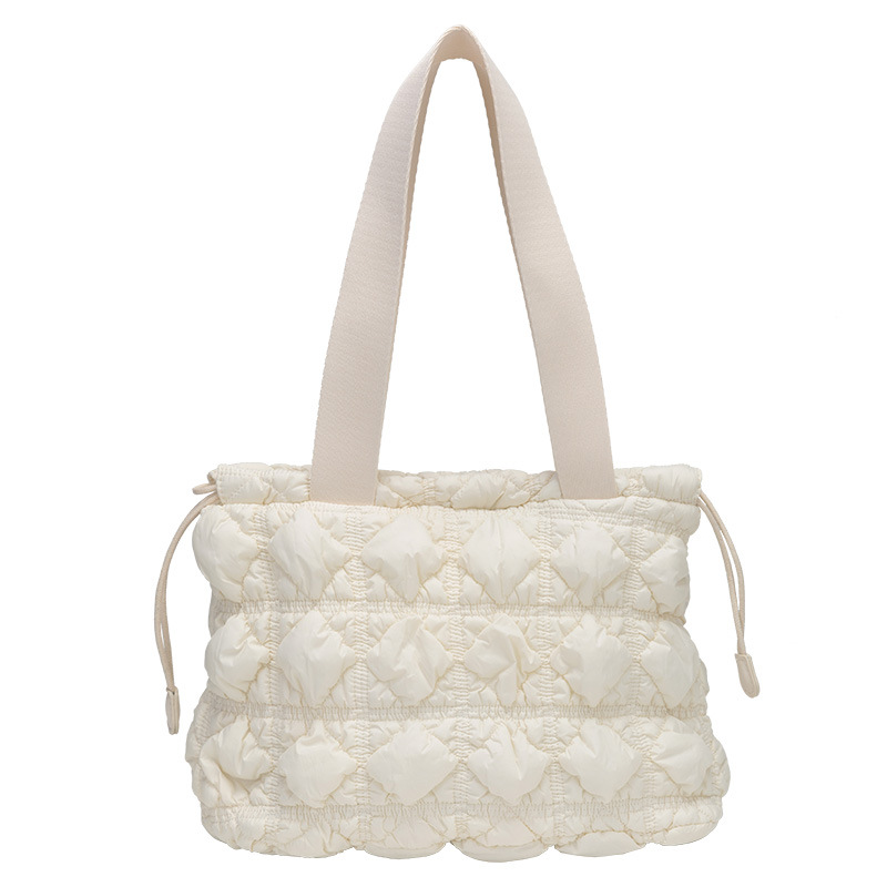 Corea del Sur nueva moda nube bolsa rombo hacia abajo de compras de gran capacidad bolso de hombro de las mujeres bolsa de las axilas