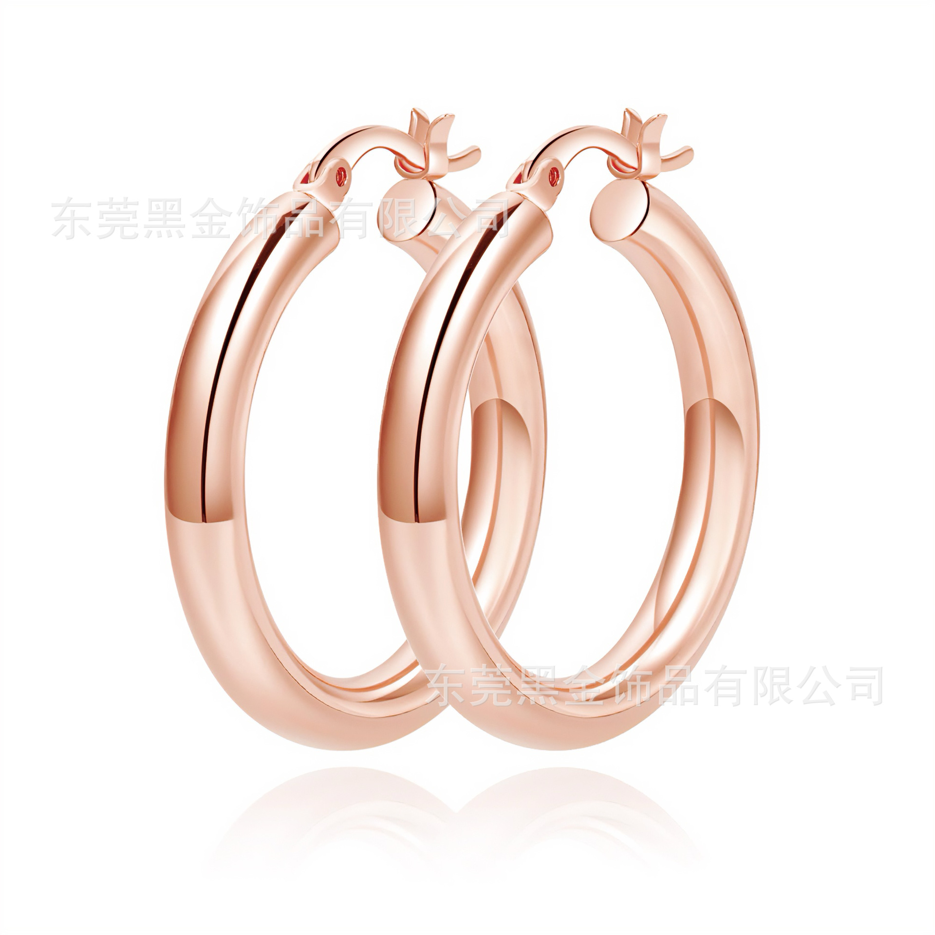 Golden, pink gold, 4mm, 30mm