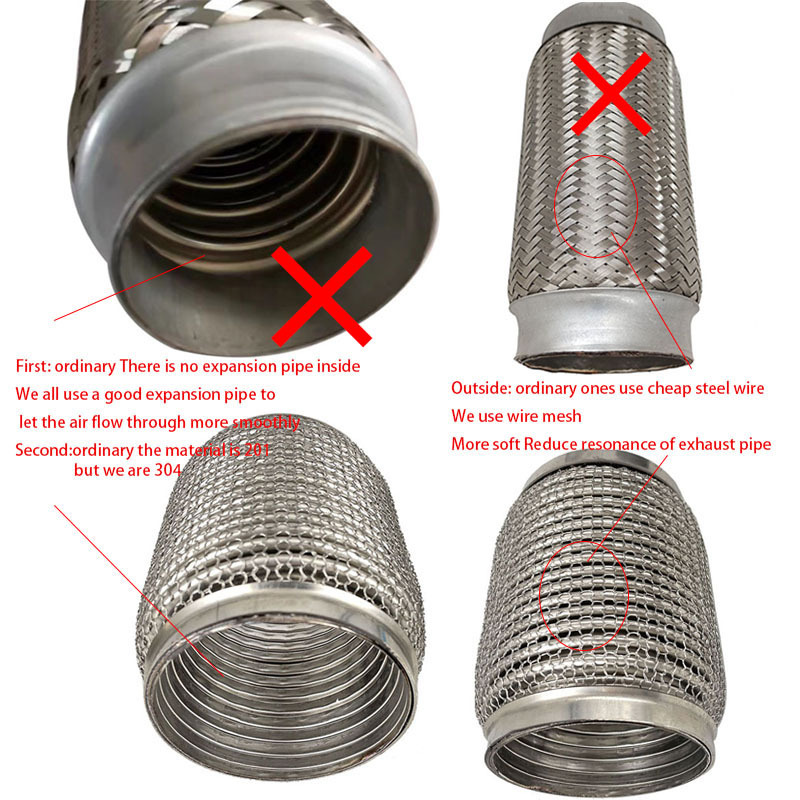 The Exhaust Pipe Head Section Is Suitable for 15-16 Ford Mustang Ecoboost 2.3t Ss 3inch