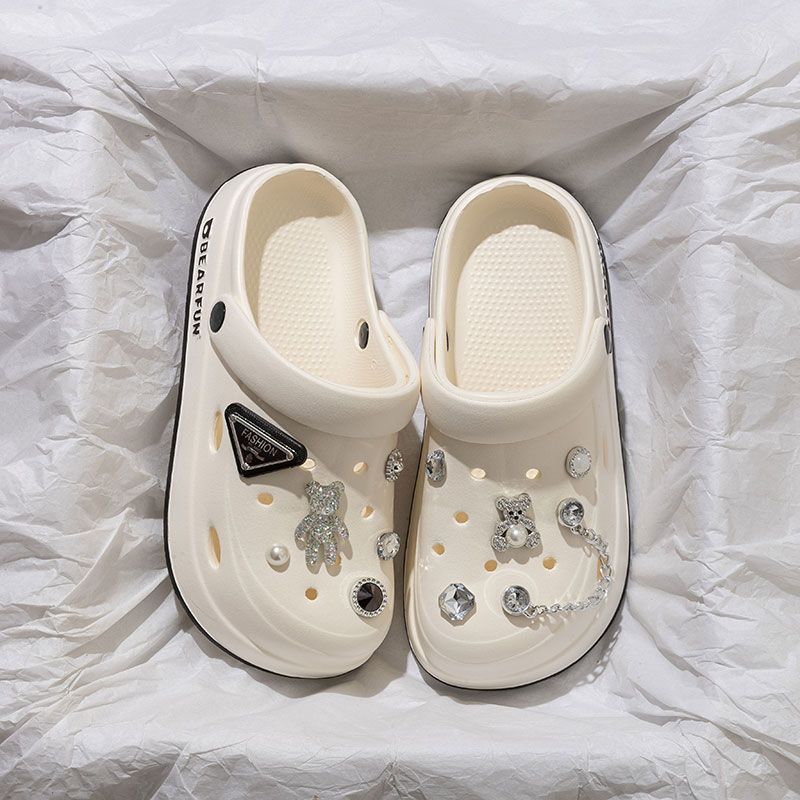 화이트 [다이아몬드 베어] 에바 소프트 하단 외부 착용