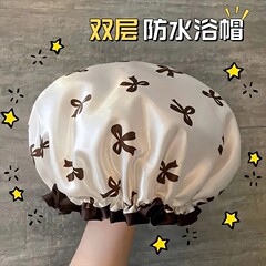 双层浴帽防水发帽淋浴帽洗澡防湿发套女厨房油烟帽沐浴加厚干发帽