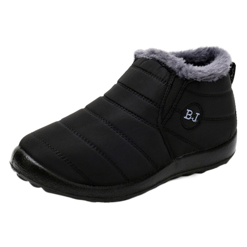 Cross-Border Waterproof Cotton Boots for Men and Women, Temu Generation Stickers, Winter Cold-Proof and Warm Snow Boots, Export Low-Cut Cotton Shoes