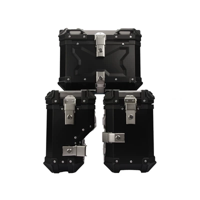 Alloy Trunk 38L Side – Motorcycle trunk - 45l38l-left-three-boxes-black