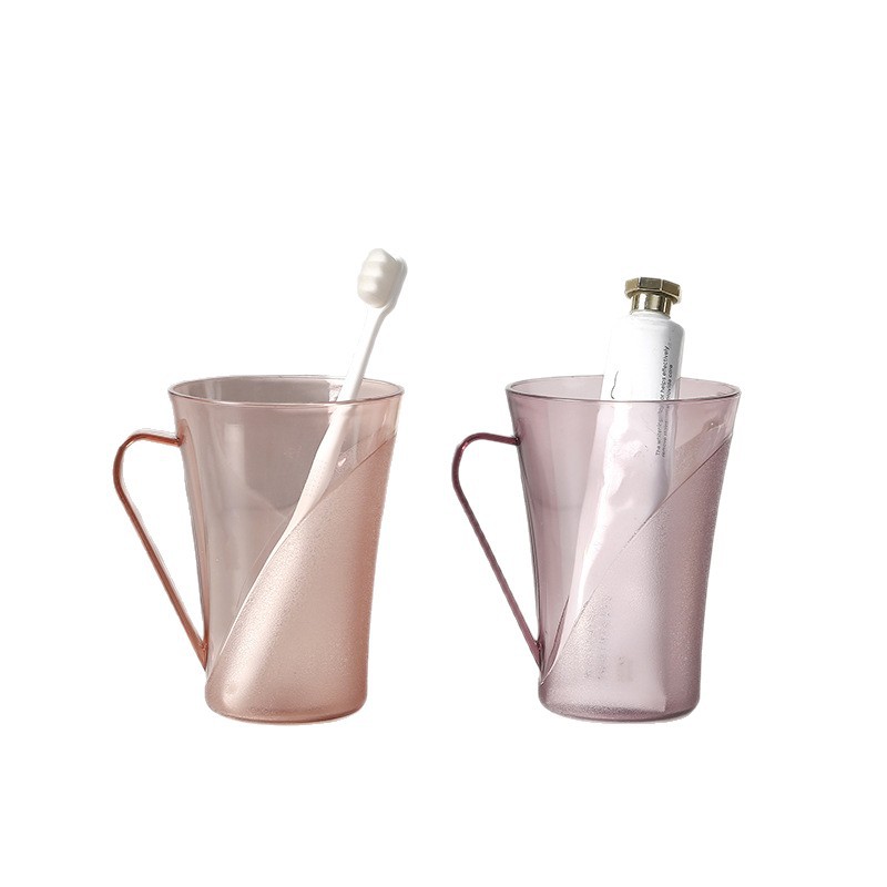 Mixed-color Transparent Mouthwash Cup, Creative Cute, Suitable For Couples, Student Dormitories, And Home Use, Simple_voghion.com