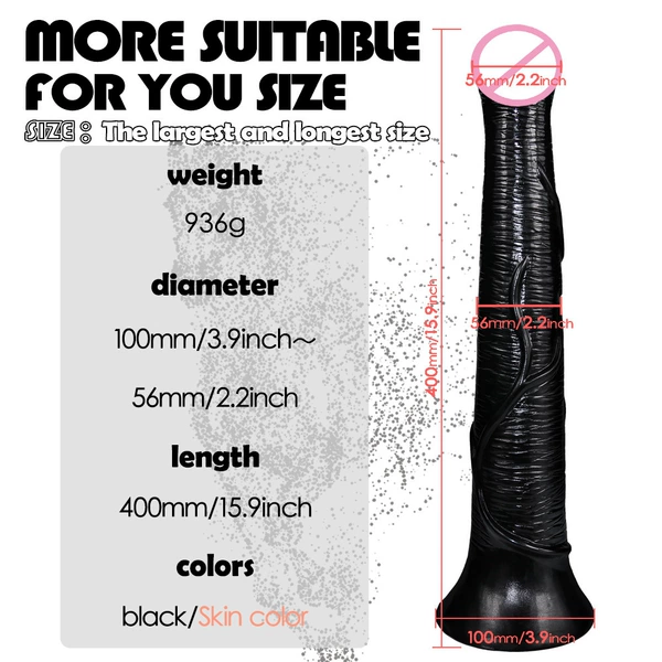 Black horse cock-large size