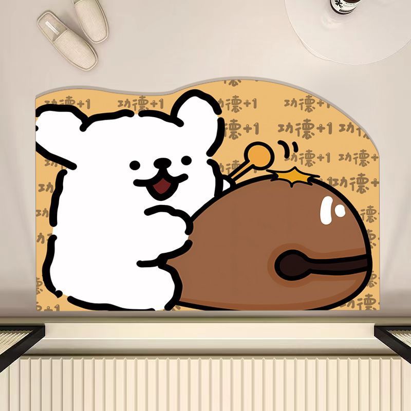 Cartoon Cute Bathroom Door Mat Non-Slip Mat Household Bathroom Absorbent Mat Quick-Drying Diatom Mud Floor Mat