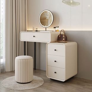 Dressing Table Internet Celebrity Bedroom Modern Simple High-End Storage Cabinet Integrated Solid Wood Light Luxury Mini Small Apartment Dressing Table