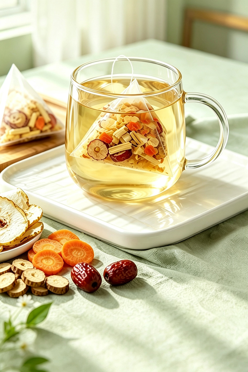 Sugarcane Imperata Snow Pear Herbal Tea Zhu Zhe Mao Gen Xue Li Cha 5g x 10 Bags No-Brew Wellness Blend key features