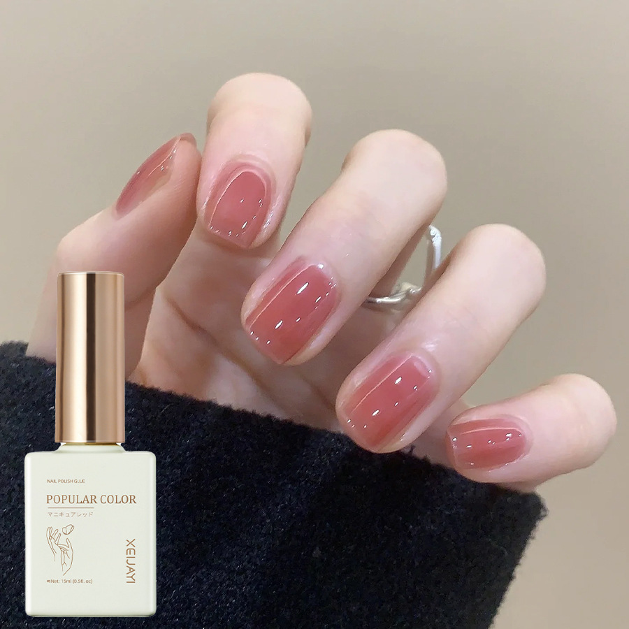 Pure Color new white nail polish glue nude transparent nail polish shop special high-grade nail polish lasting firm Factory wholesale