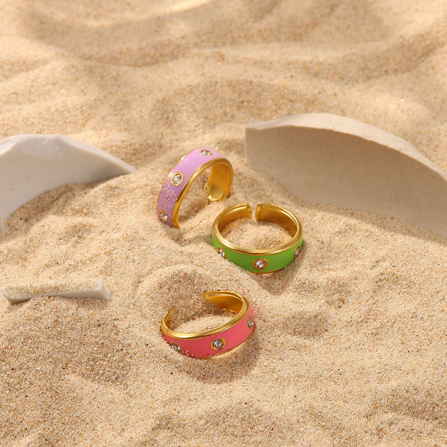 Ring Classification Wholesale Jewelry Fashion Geometric 304 Stainless Steel Zircon Ring